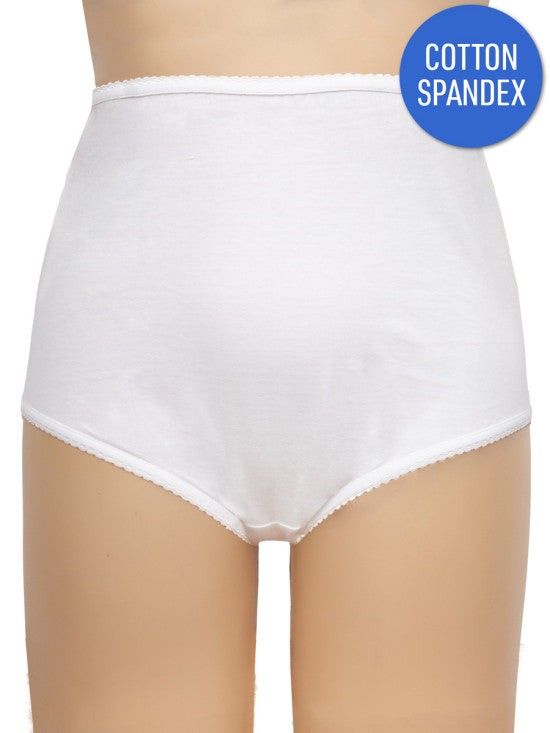 Full Briefs - BCS1003 Cotton Spandex - White – Dale and Waters
