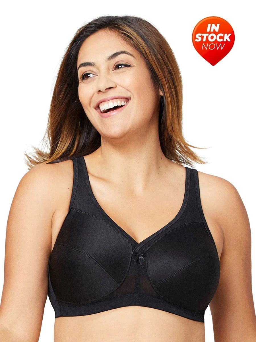 In Stock 1005 - Made To Move Wire-Free Support Bra - Black