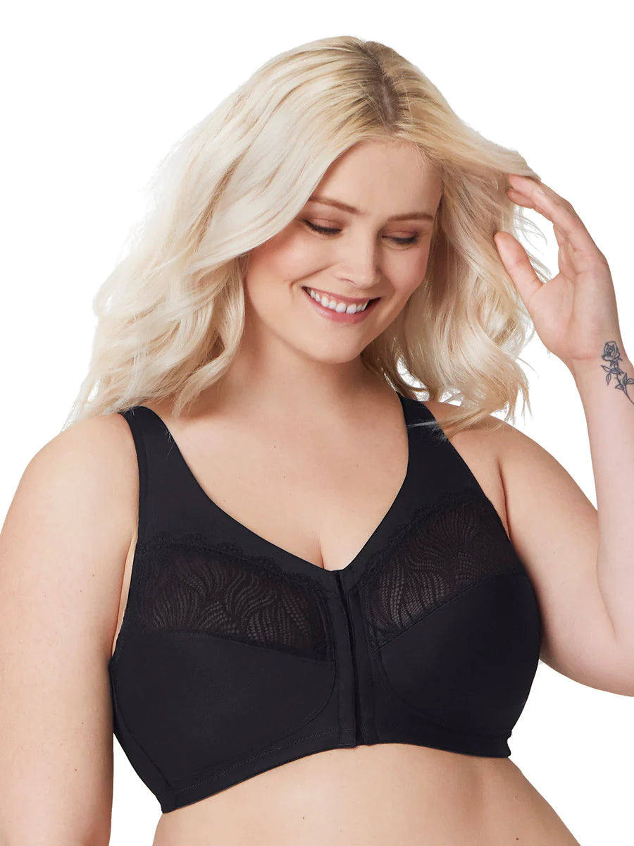 In Stock 1210 - Magiclift Natural Shape Front-Close Bra - Black