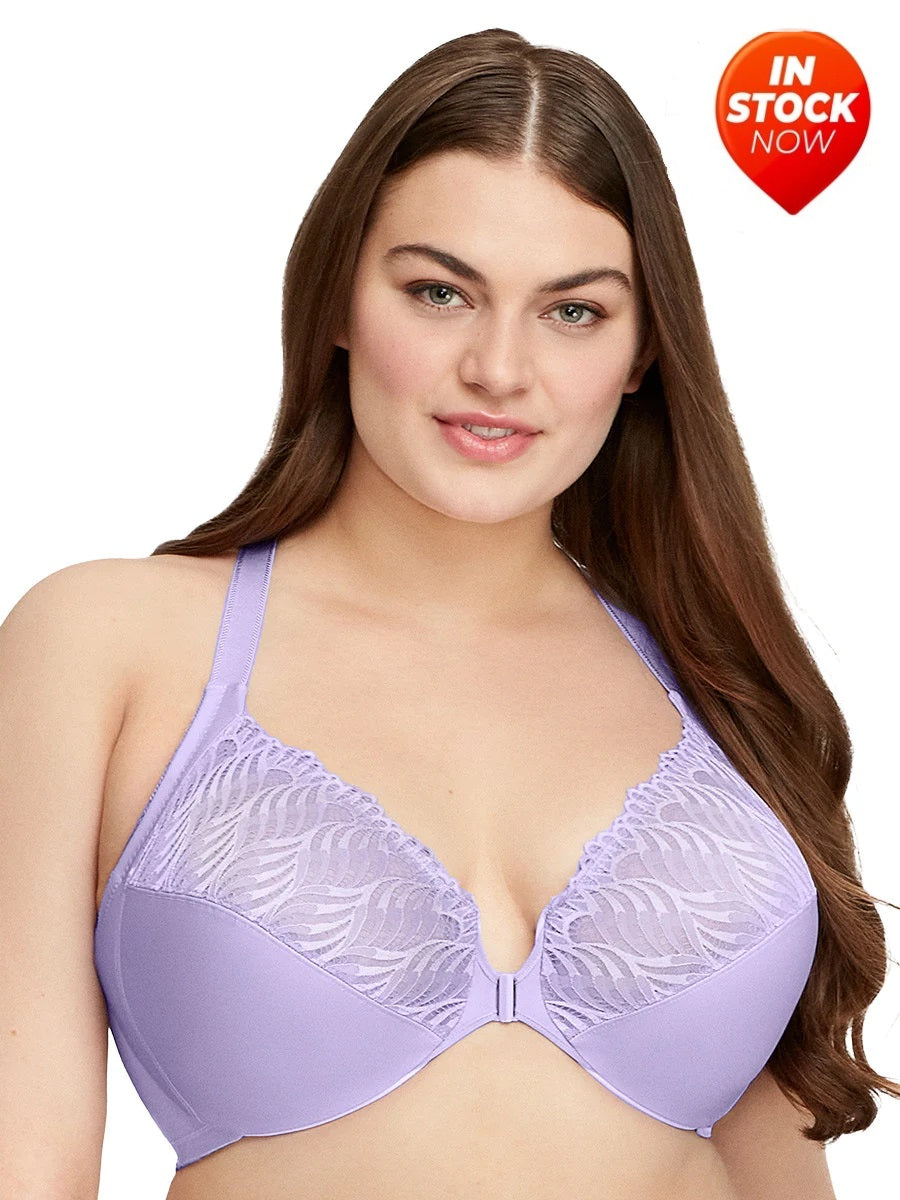 In Stock 1246 - Front-Close T-Back Wonderwire Bra - Lilac