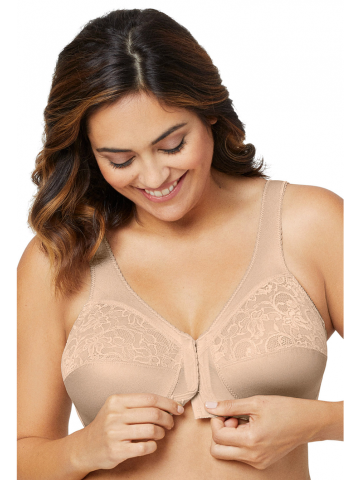 Glamorise Bra 1200 - The Front Close Wire-Free Support - Beige