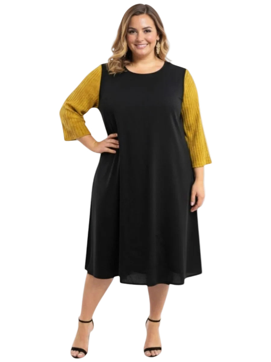 chinese dress ladies Plus Size Dreama Pinafore Dress - Black main image 0