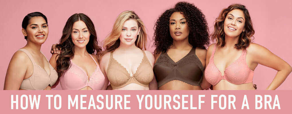 How to Measure yourself for a Bra with diverse models showcasing different bra styles
