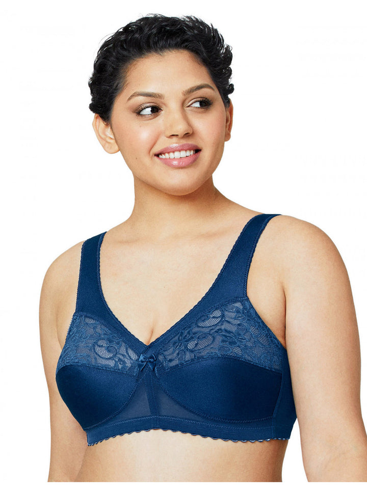 Glamorise Bra 1000 - Feel The Magic Wire-Free Support - Navy