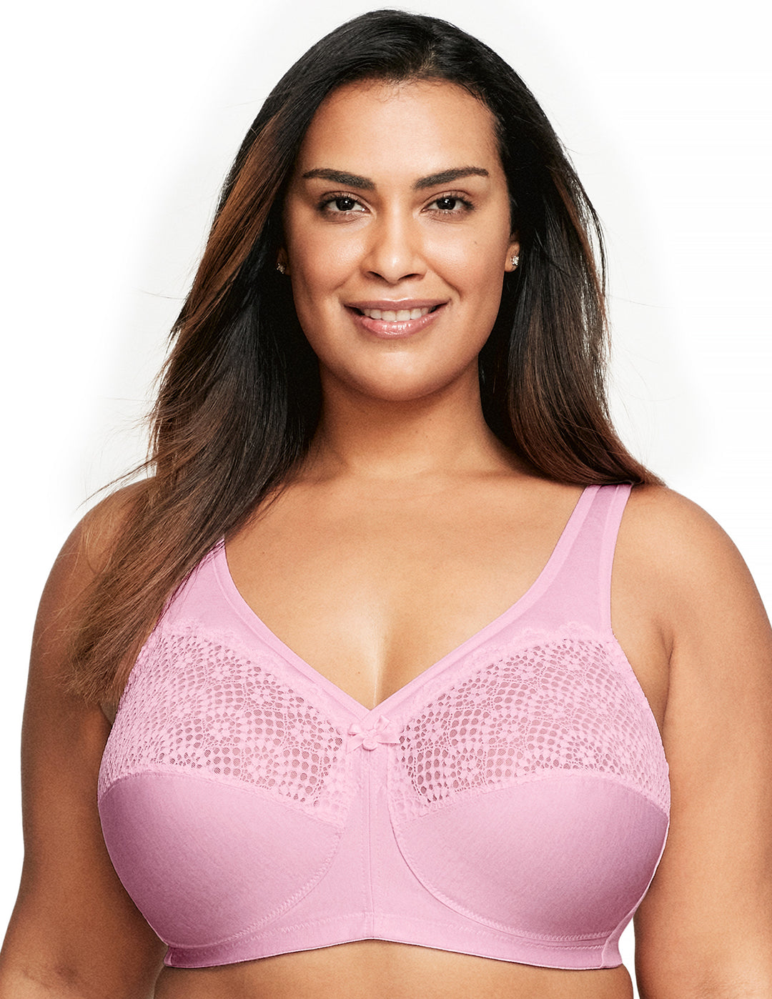 In Stock Glamorise Bra 1064 - Don't Sweat It Wire-Free Support Bra - Pink