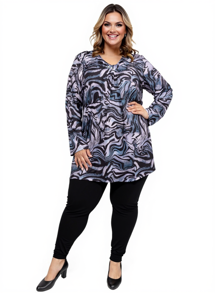 Ida Tunic - Blue Print**