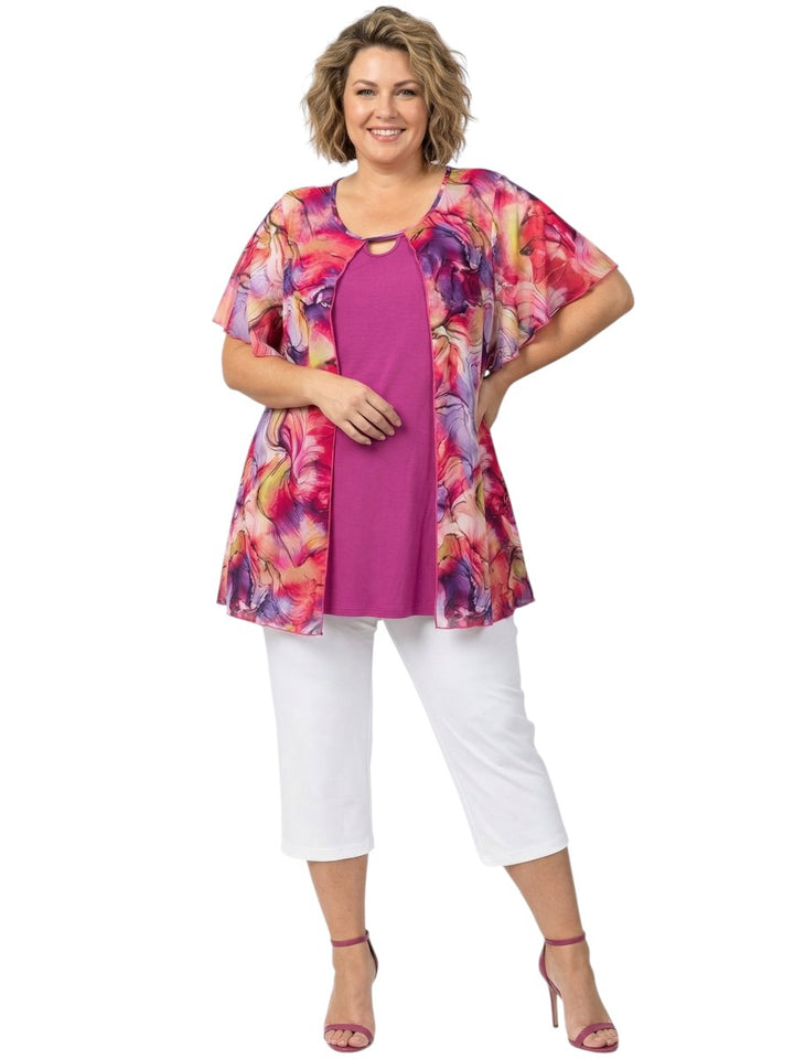 Alora Top & Cami - Lilac Print*