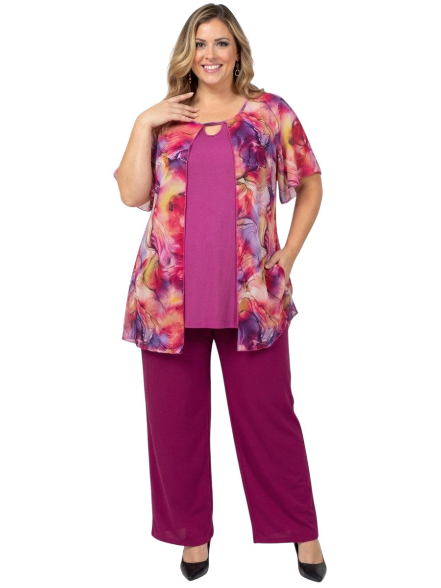 Alora Top & Cami - Lilac Print*