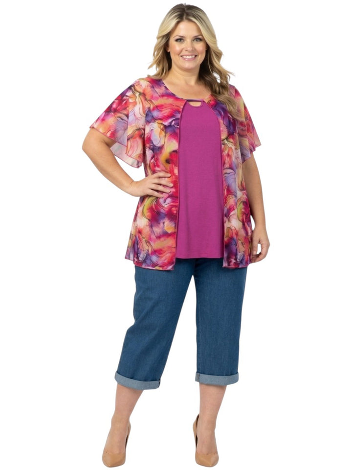 Alora Top & Cami - Lilac Print*