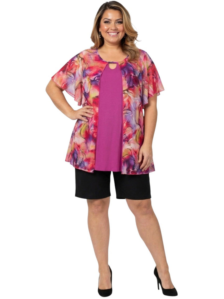 Alora Top & Cami - Lilac Print*