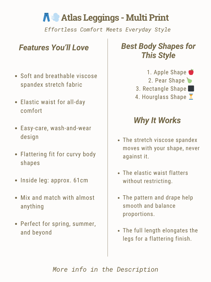 Atlas Leggings - Multi Print features details for women's plus size comfort and style in sizes 16-50 by dale & waters.