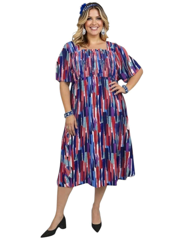 August Dress - White Print