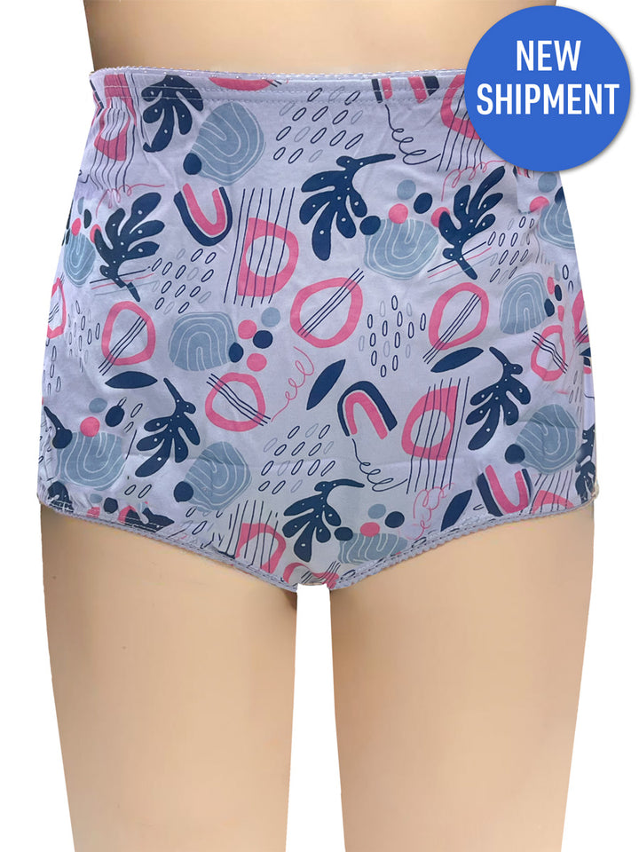 Full Briefs - BCS1012 Cotton Spandex - Blue Print