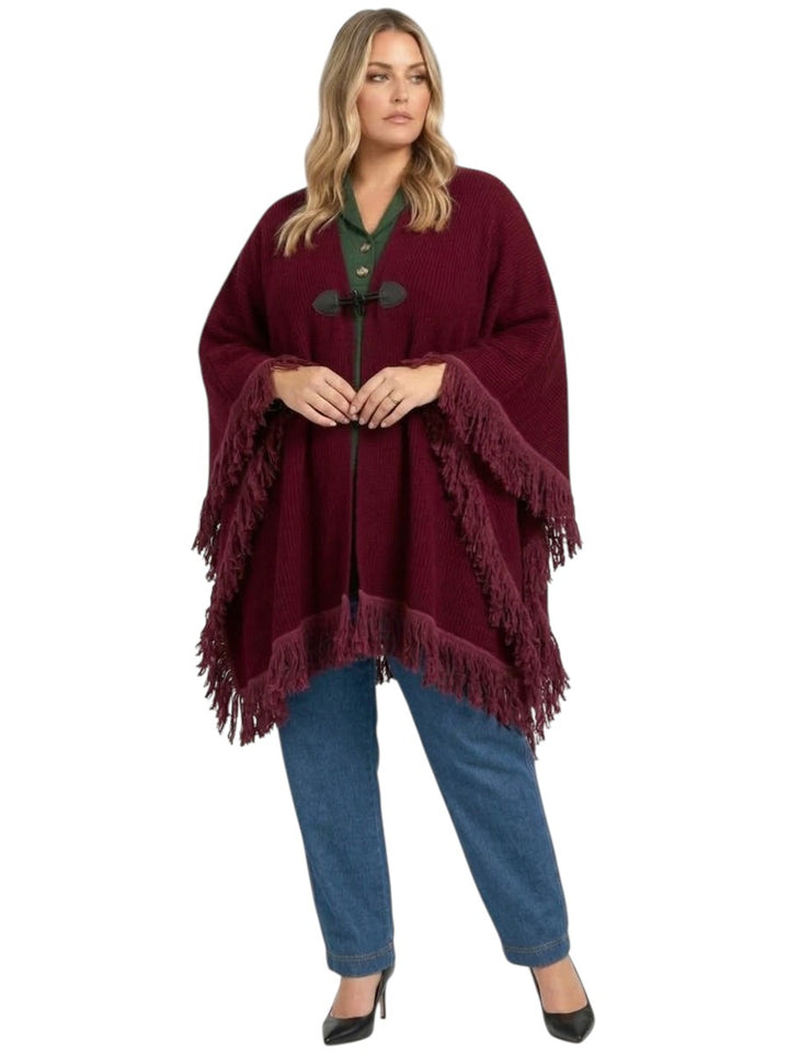 Boston Poncho - Wine*