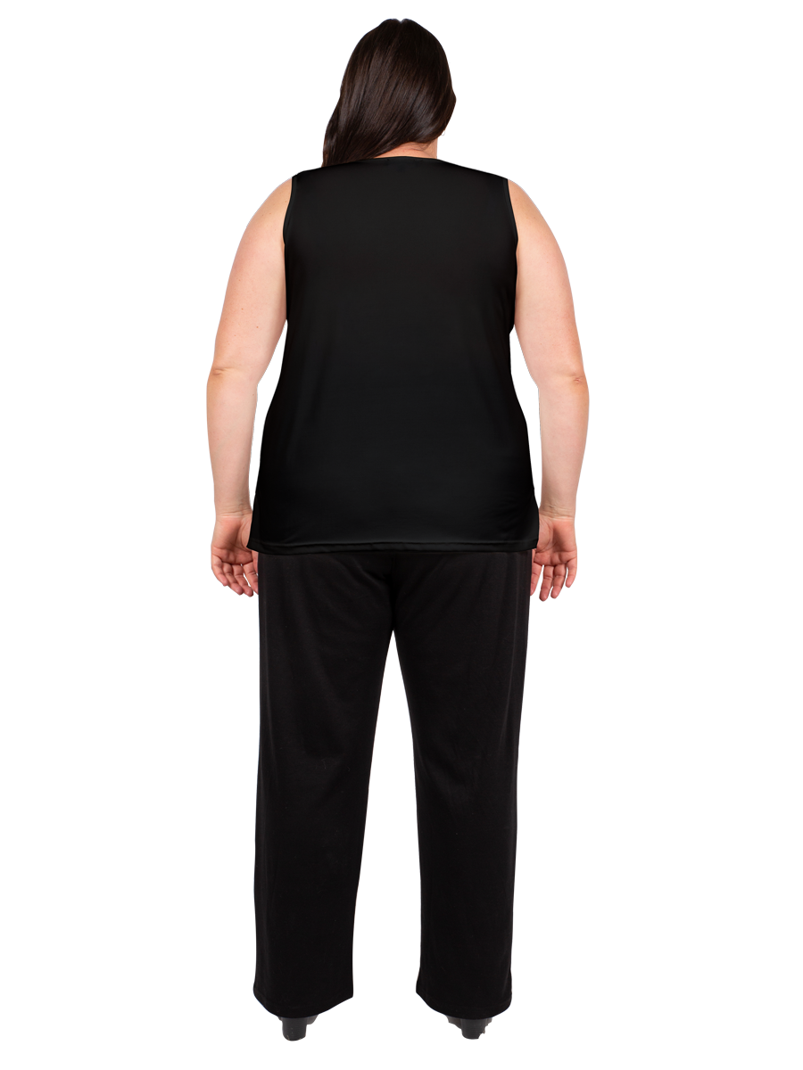 Round Neck Cami - Black - Dale and Waters