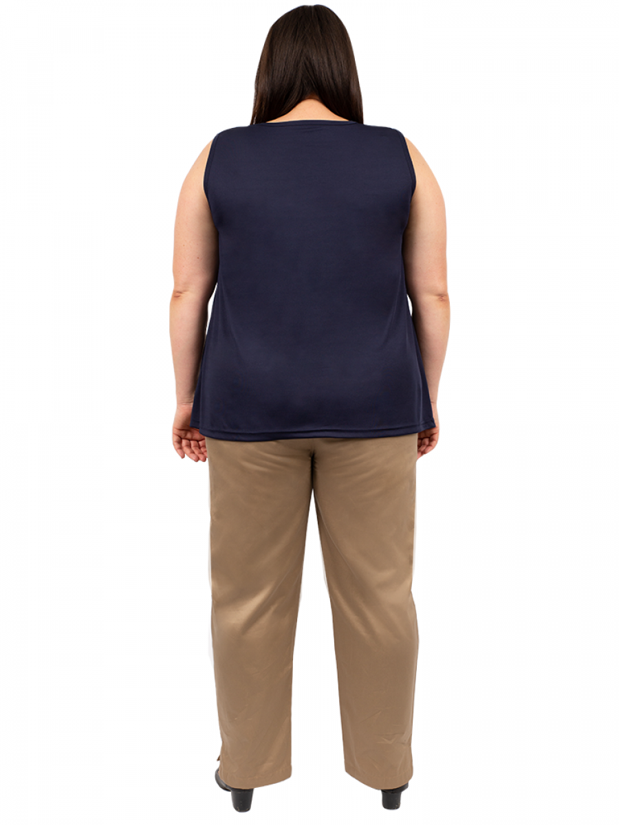 Round Neck Cami - Navy - Dale and Waters