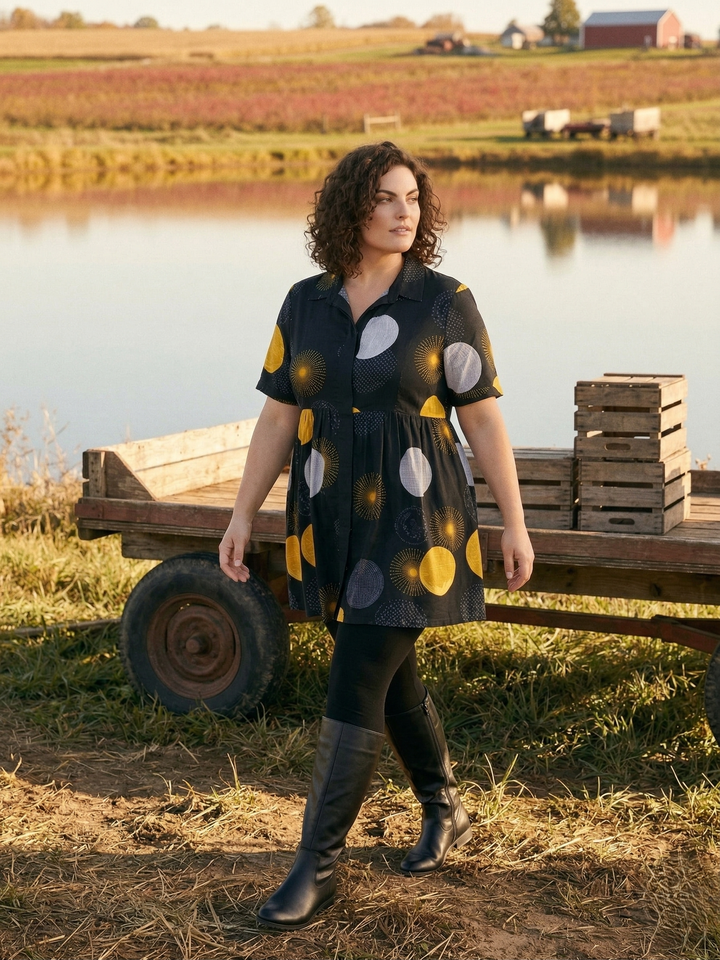 Coreen Tunic - Black Print