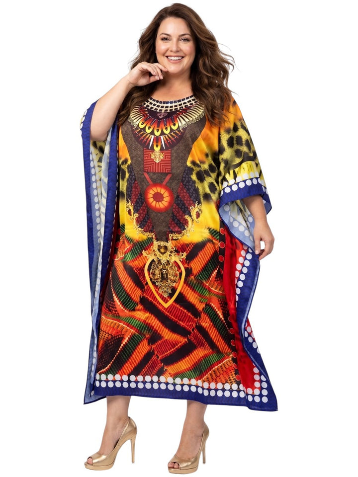 Cosmo Kaftan Dress - Print*