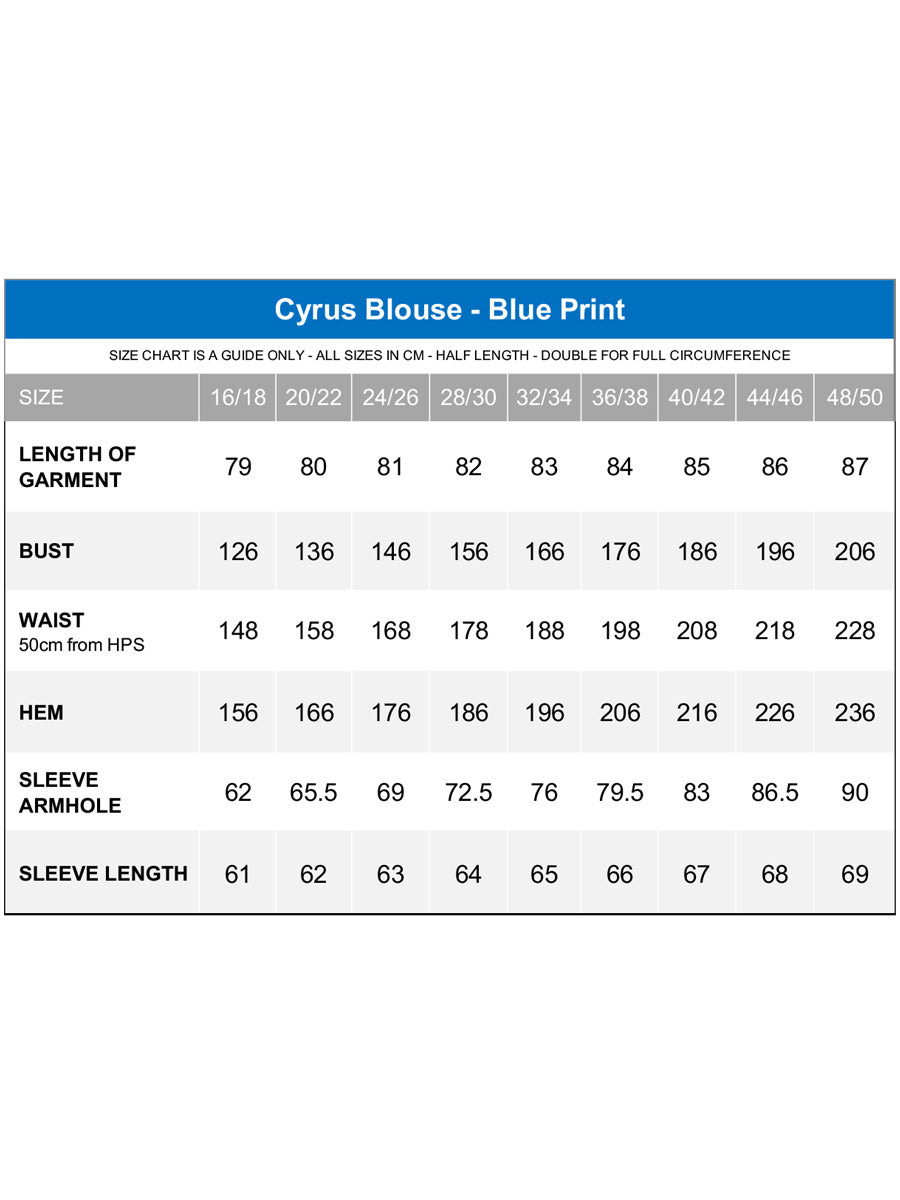 Cyrus Blouse - Blue Print