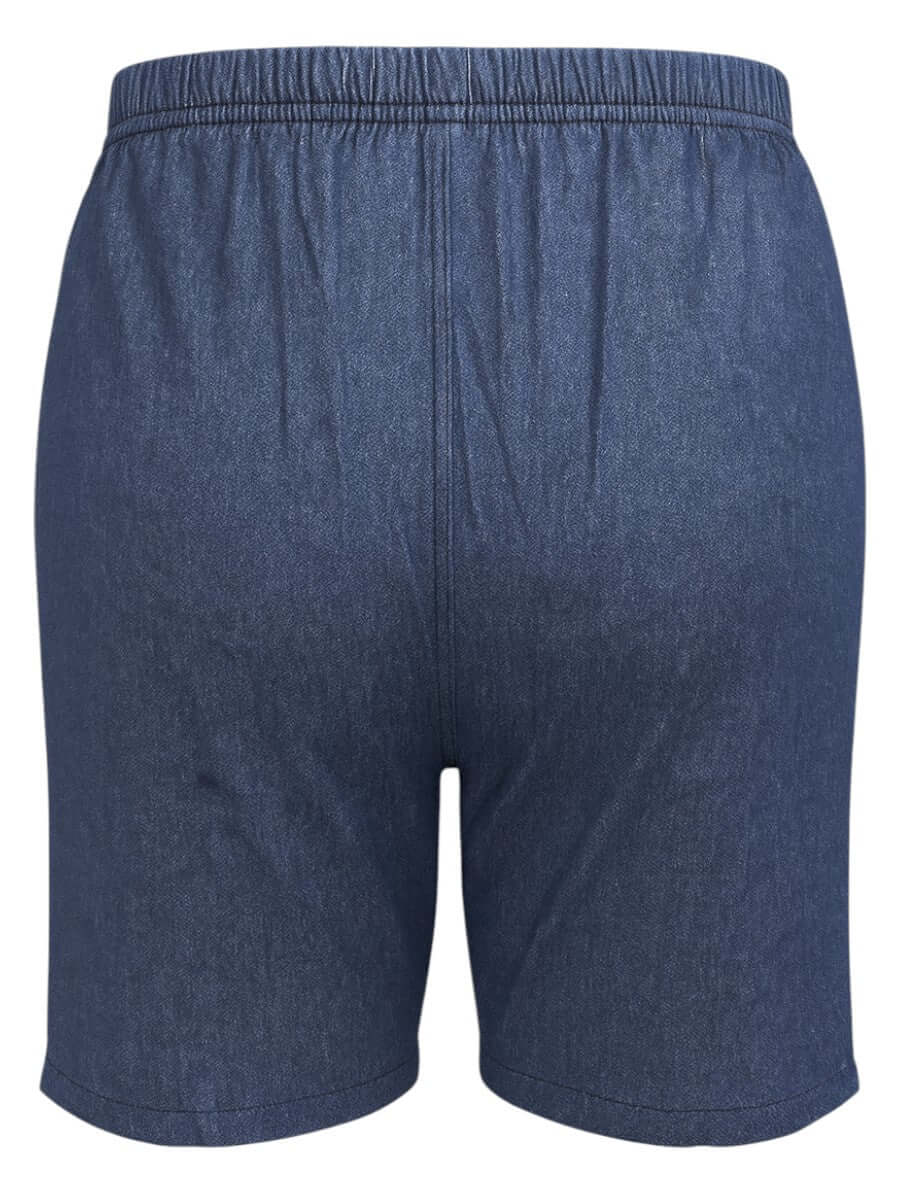 Denim Shorts - Denim, women's plus size shorts, size 16-50, soft breathable cotton for comfort and style.