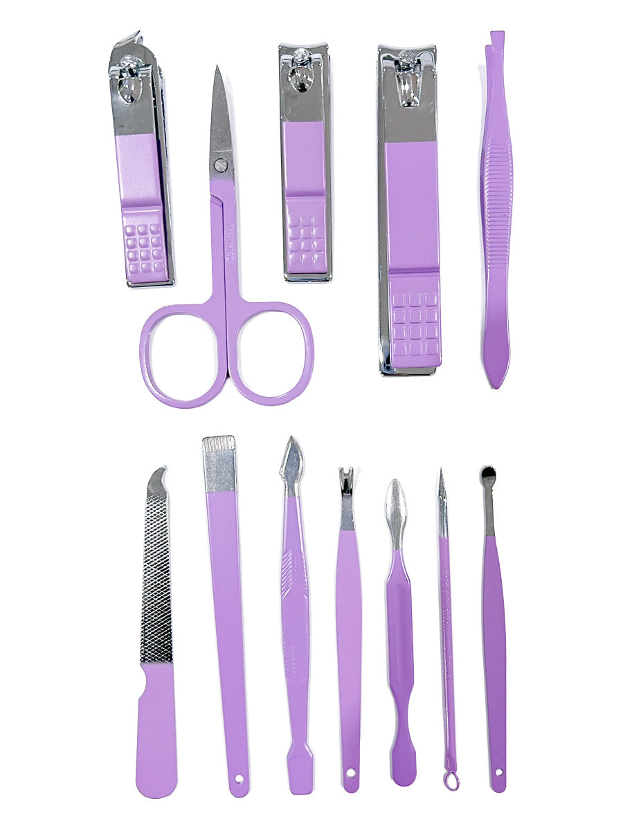 Manicure Set 12pc - Purple - Dale and Waters