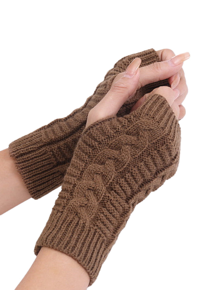 Fingerless Gloves - Brown - Dale and Waters