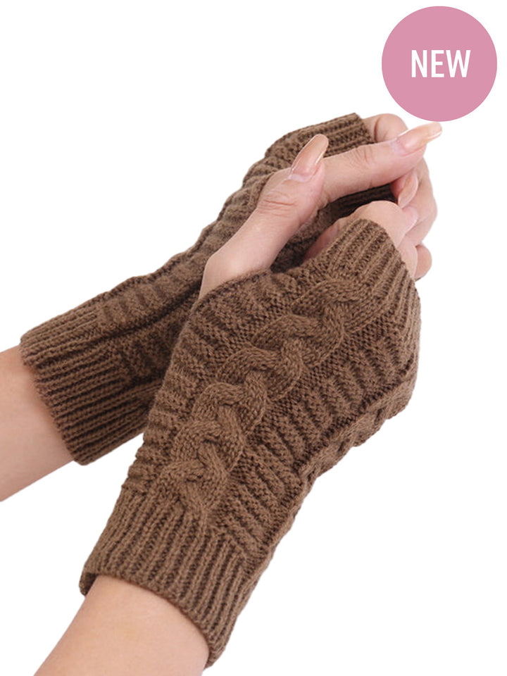 Fingerless Gloves - Brown - Dale and Waters