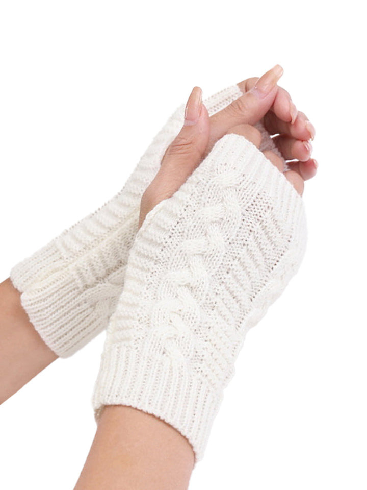 Fingerless Gloves - White - Dale and Waters