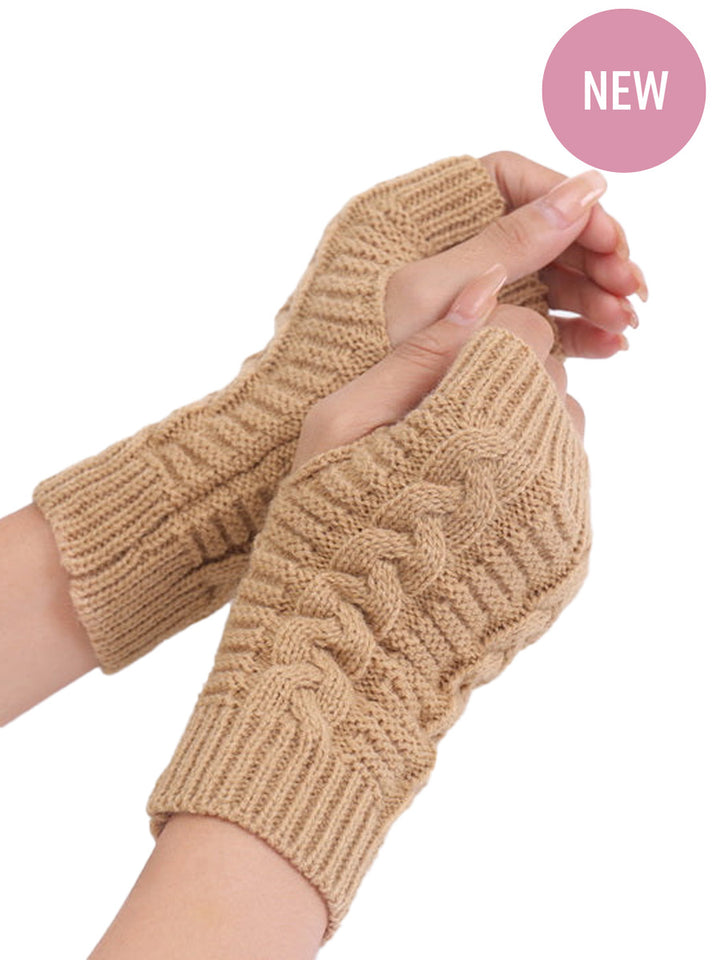 Fingerless Gloves - Taupe - Dale and Waters