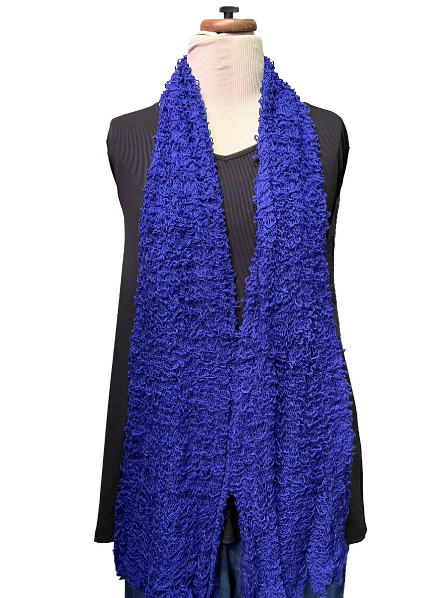 Fuzzy Tube Scarf - Blue* - Dale and Waters