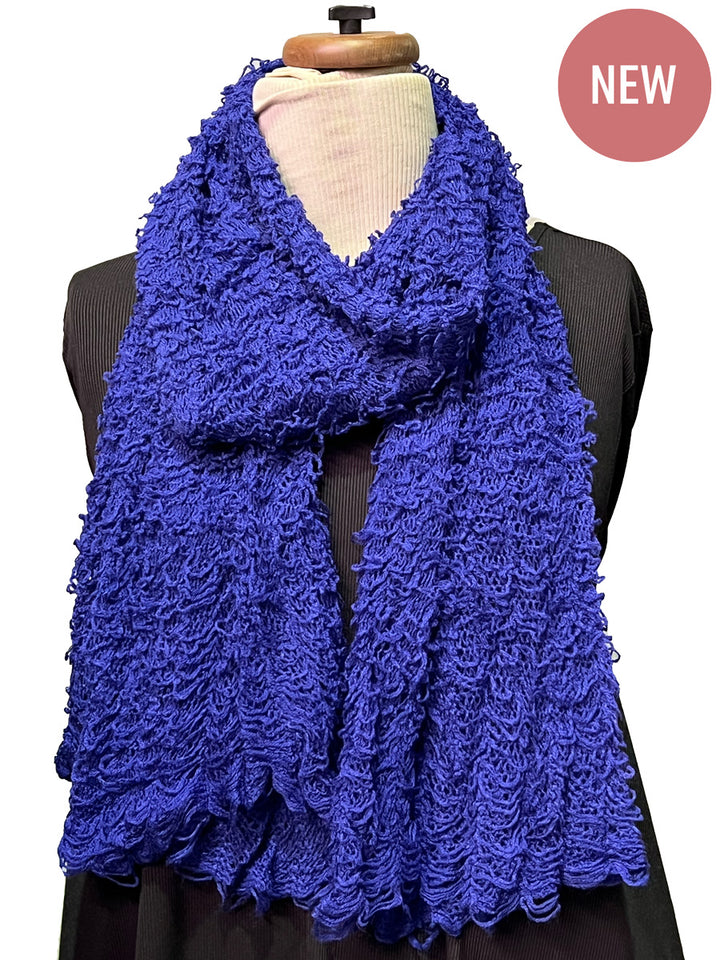 Fuzzy Tube Scarf - Blue* - Dale and Waters