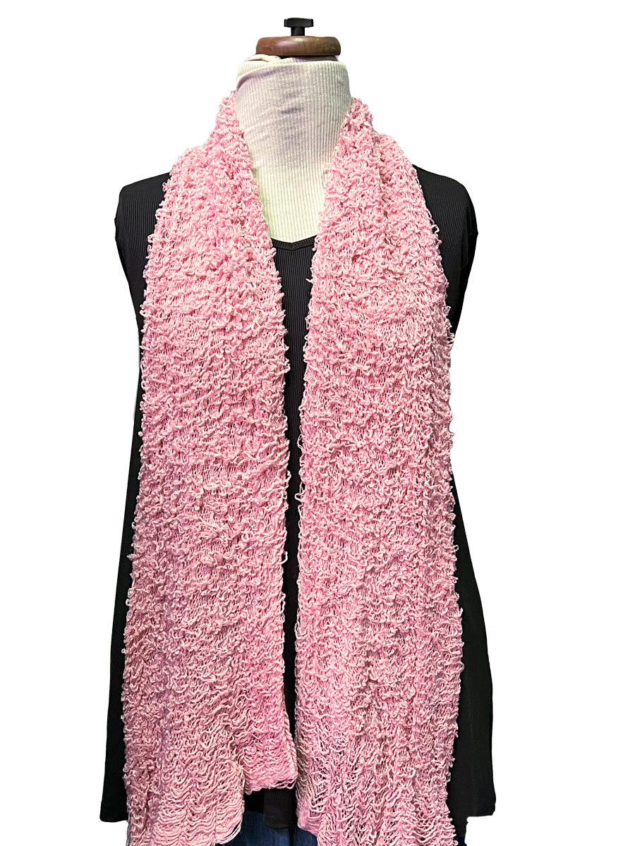 Fuzzy Tube Scarf - Light Pink* - Dale and Waters