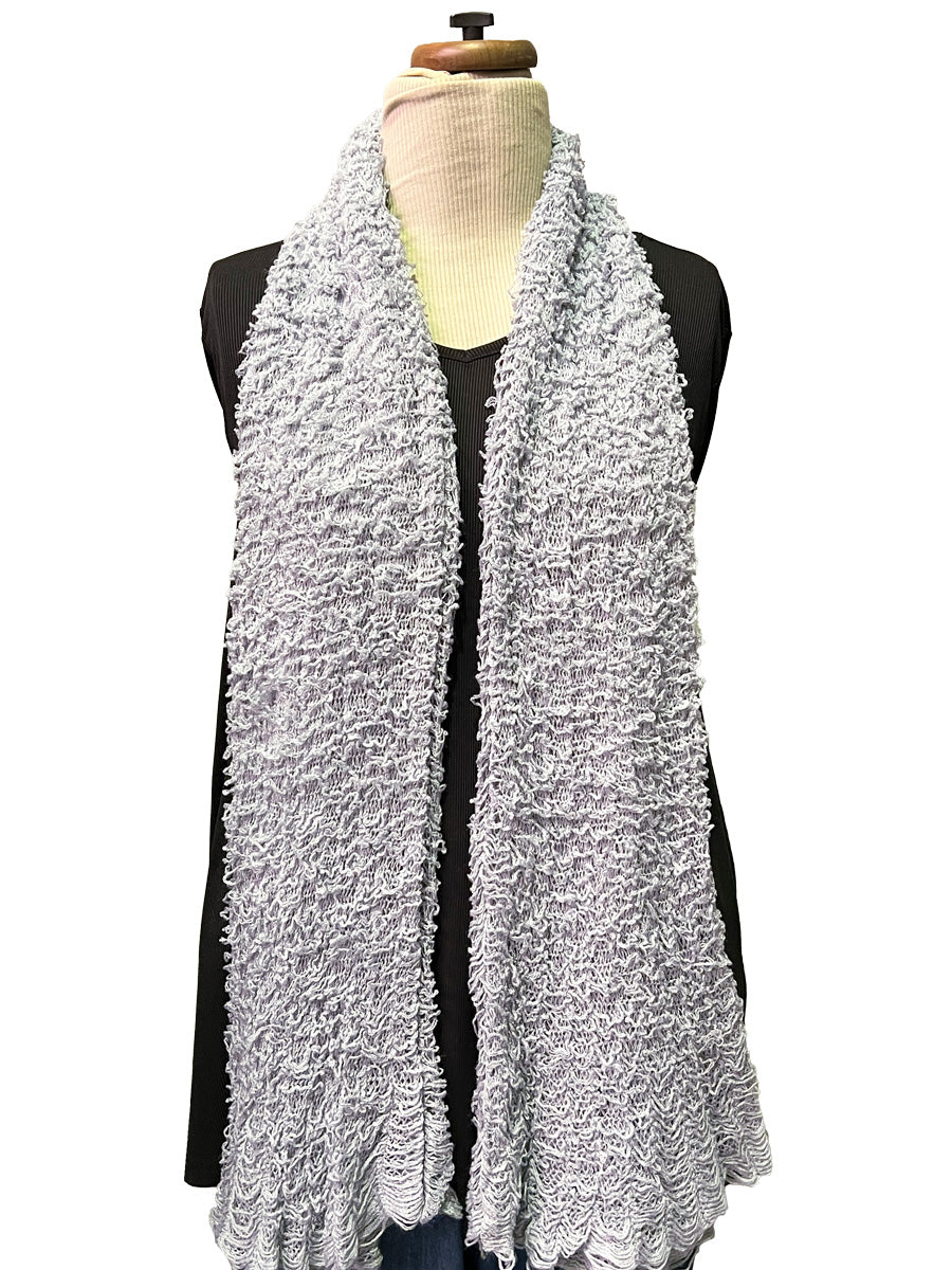 Fuzzy Tube Scarf - Grey* - Dale and Waters