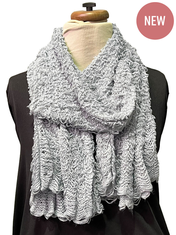 Fuzzy Tube Scarf - Grey* - Dale and Waters