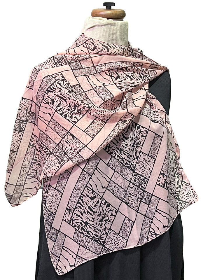 Cinnamon Silky Scarf - Print*