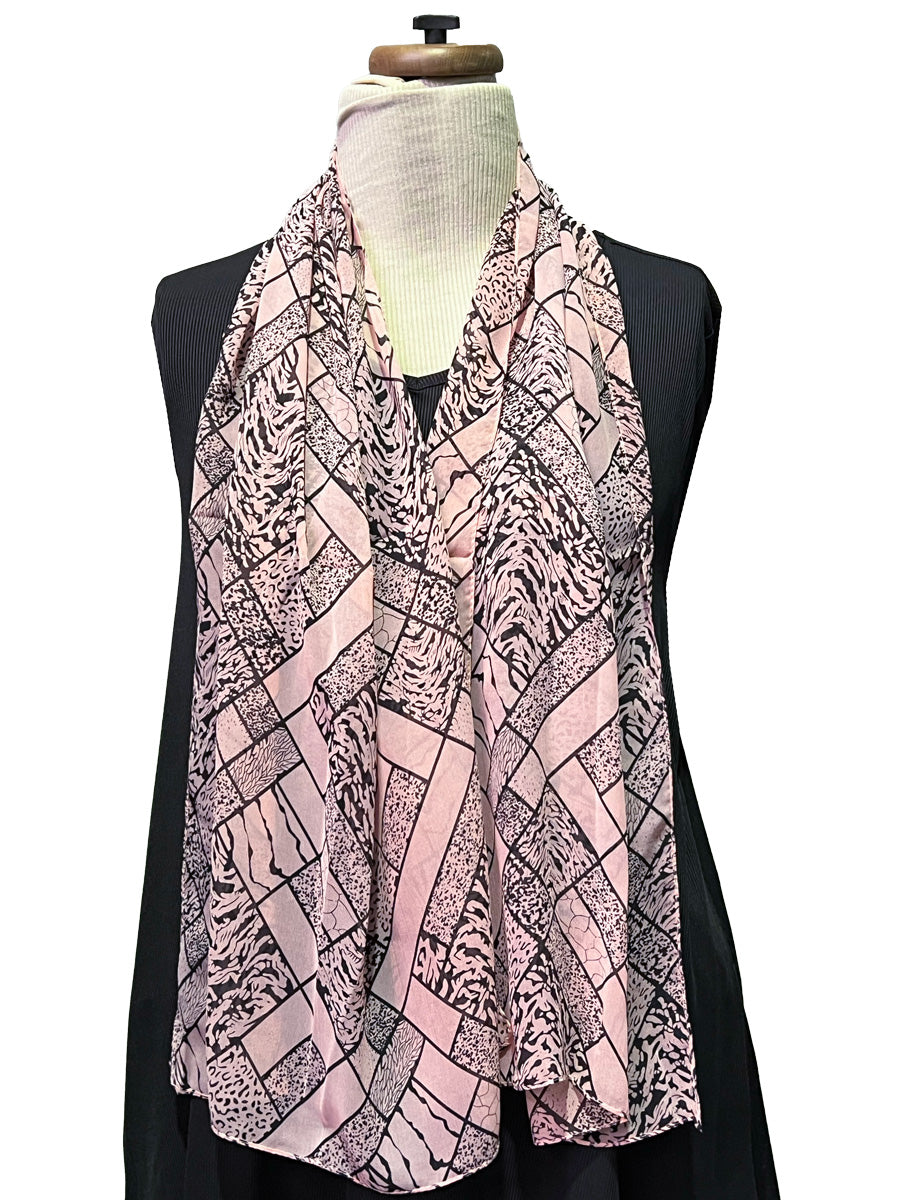 Cinnamon Silky Scarf - Print*