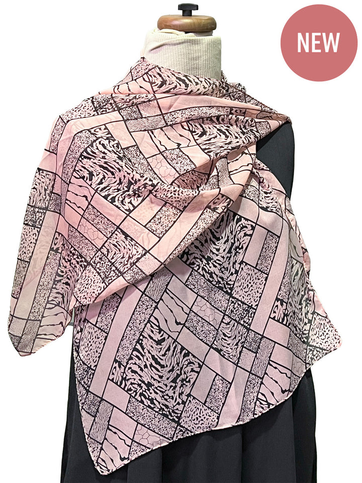 Cinnamon Silky Scarf - Print*