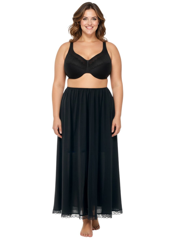 Tricot Mid Calf Slip - Black