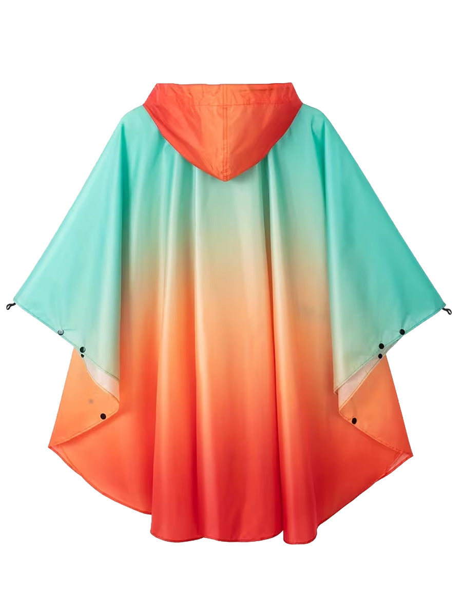 Remie Shields Raincoat Poncho - Sunset Print
