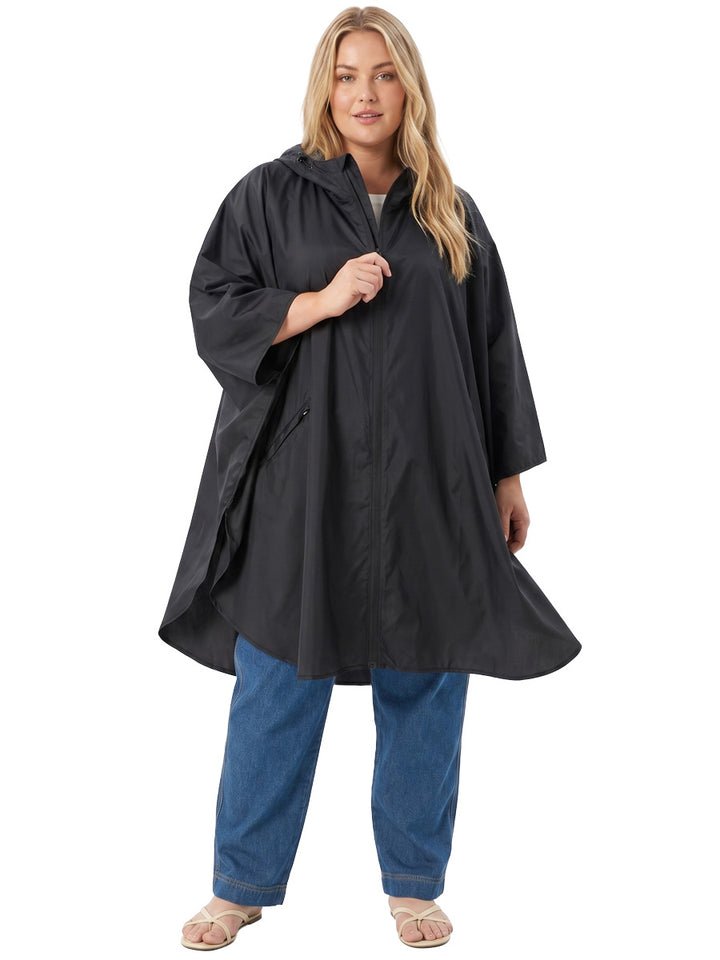 Bentlea Shields Raincoat Poncho - Black