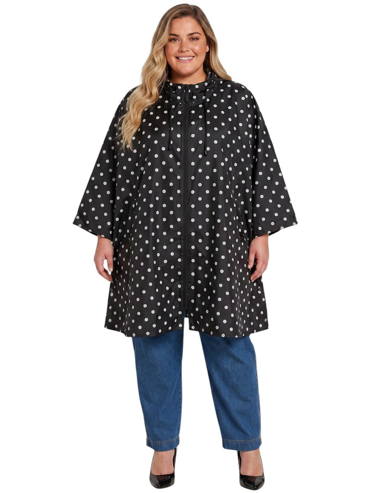 Dakota Shields Raincoat Poncho - Polka Dot