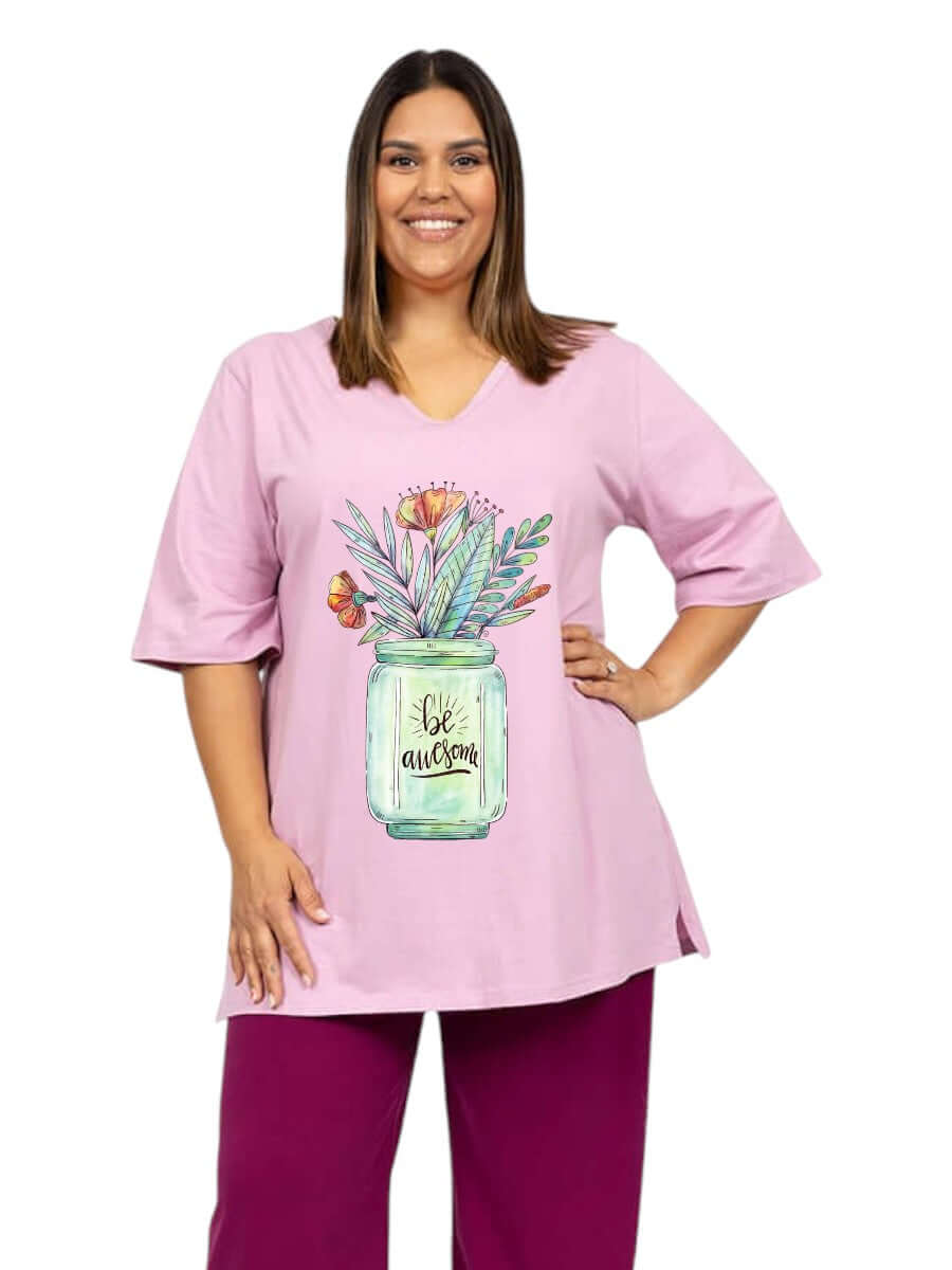 Customised  V-neck Tees - Cotton Spandex