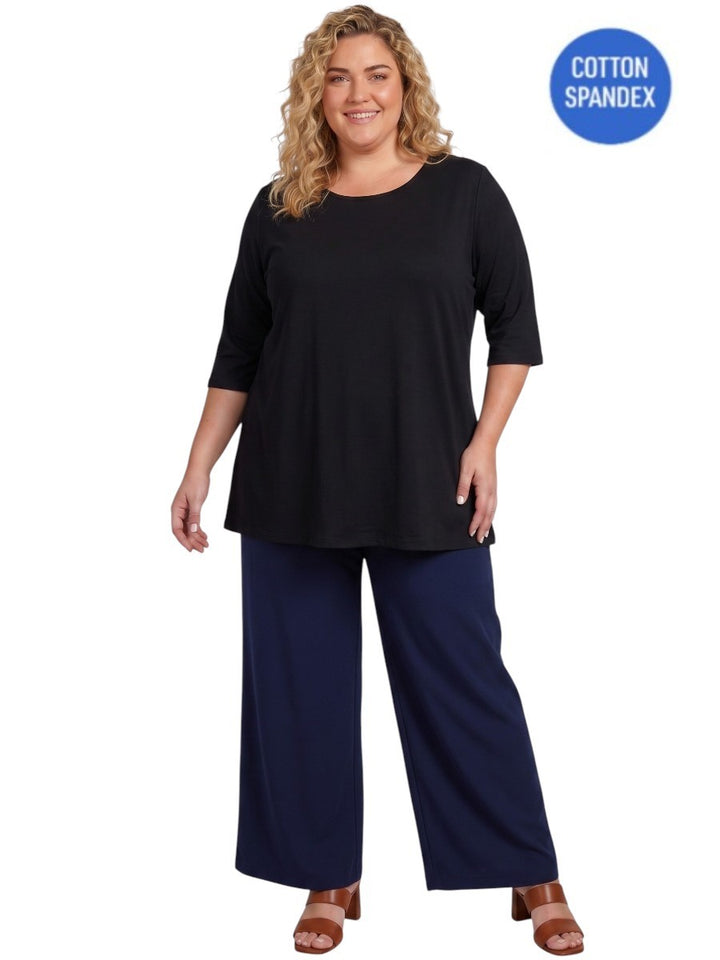 Everyday Tee - Black - Cotton Spandex