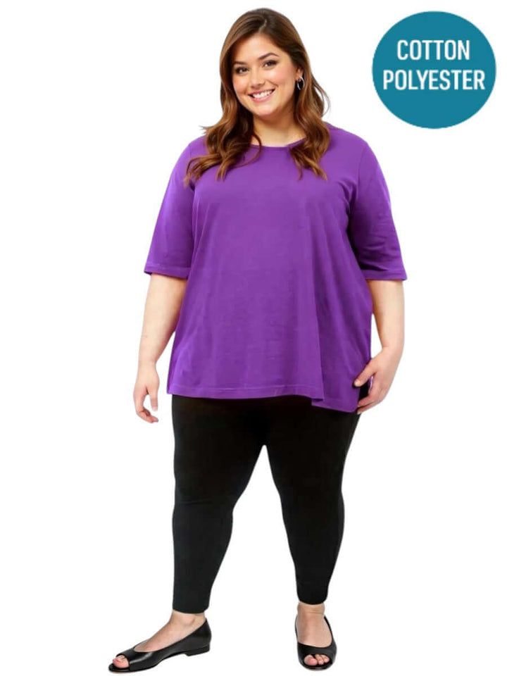 Everyday Tee - Purple - Cotton Polyester