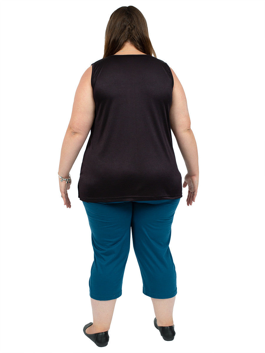 V-Neck Longline Cami - Black - Dale and Waters