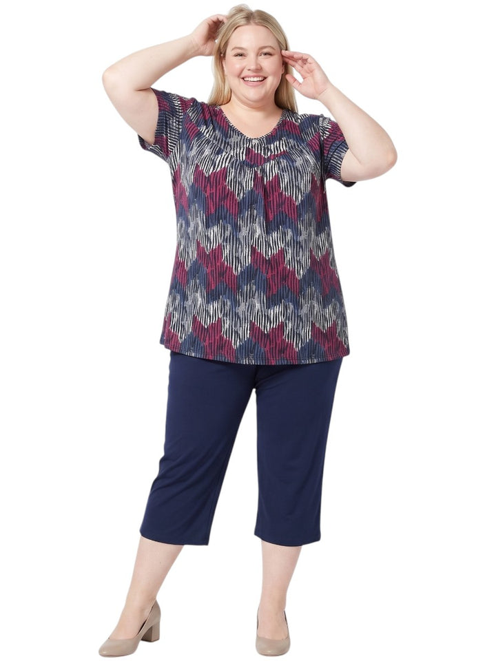 Fernando Top - Plum Print