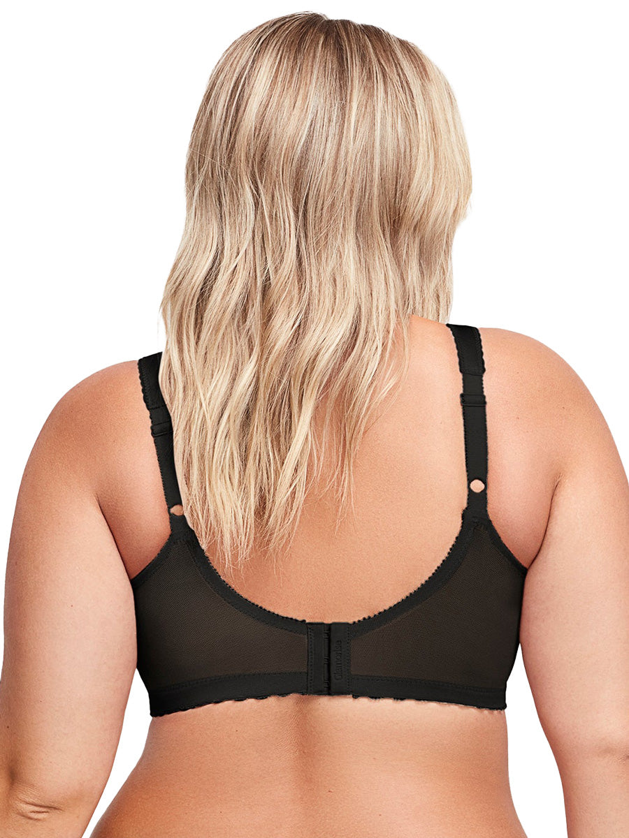 Glamorise Bra 1000 - Feel The Magic Wire-Free Support - Black - Dale and Waters