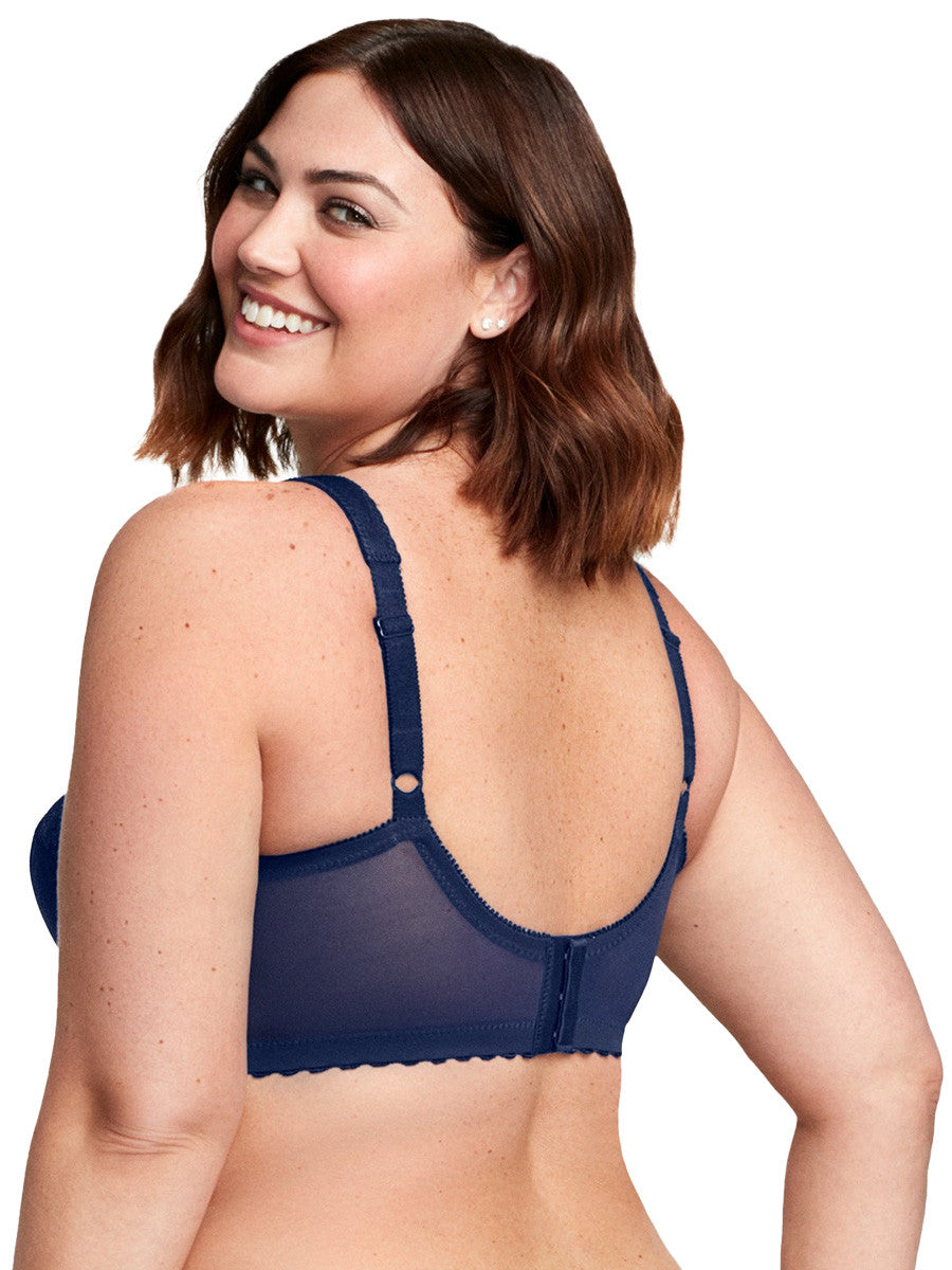 Glamorise Bra 1000 - Feel The Magic Wire-Free Support - Navy - Dale and Waters