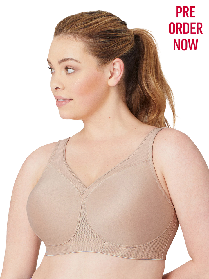 Glamorise Bra 1006 - The Versatile Medium Support Sports Bra - Beige - Dale and Waters