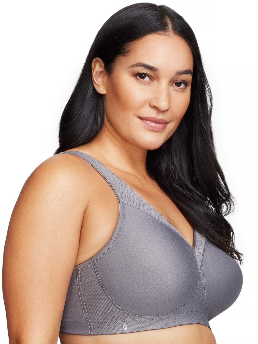 Glamorise Bra 1006 - The Versatile Medium Support Sports Bra - Charcoal Grey